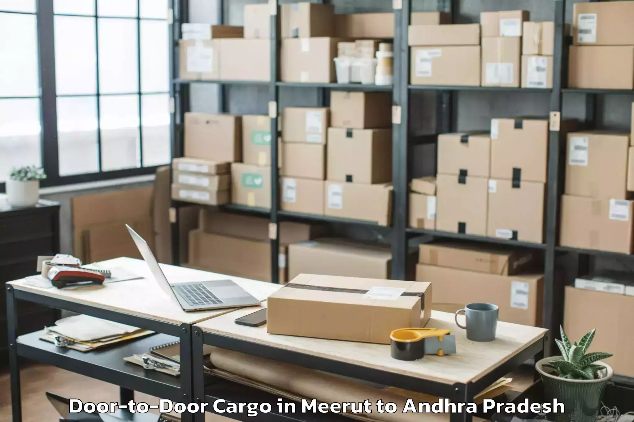 Professional Meerut to Prathipadu Door To Door Cargo